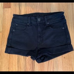 AMERICAN EAGLE black high rise shorts